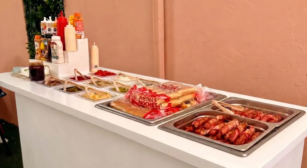 Barra de hot dogs